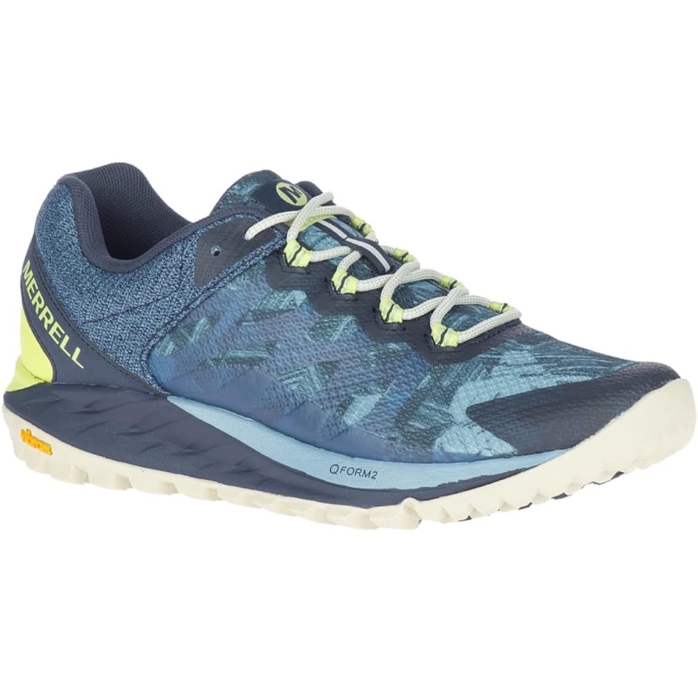 Merrell Navy and Lime Trail Sneakers